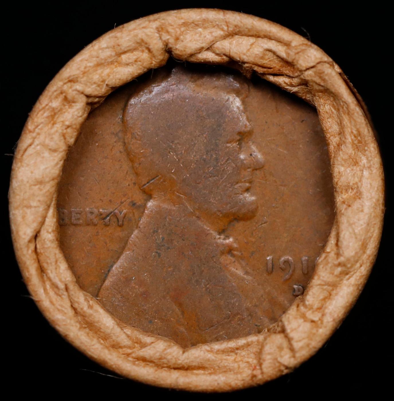 Lincoln Wheat Cent 1c Mixed Roll Orig Brandt McDonalds Wrapper, 1919-d end, 1891 Indian other end