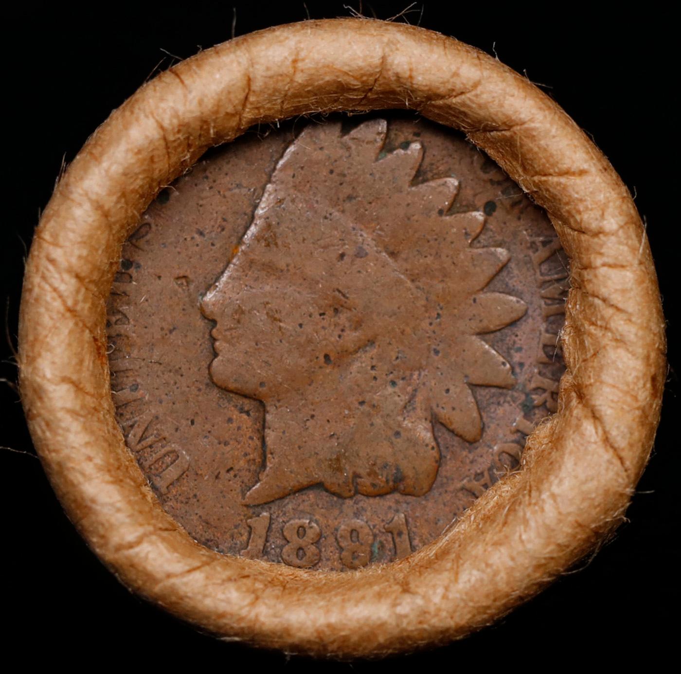 Lincoln Wheat Cent 1c Mixed Roll Orig Brandt McDonalds Wrapper, 1919-d end, 1891 Indian other end