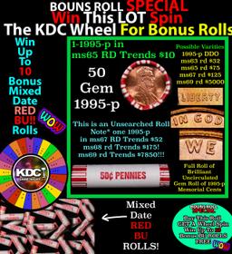 INSANITY The CRAZY Penny Wheel 1000’s won so far, WIN this 1995-p BU RED roll get 1-10 FREE