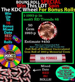 INSANITY The CRAZY Penny Wheel 1000’s won so far, WIN this 1993-p BU RED roll get 1-10 FREE