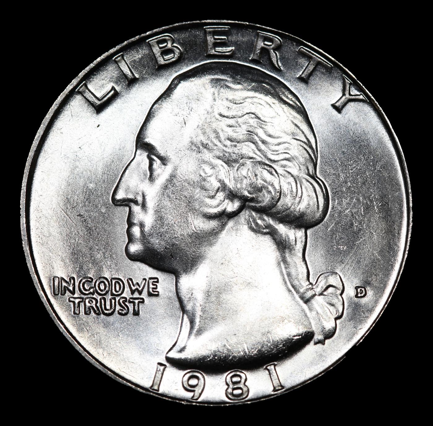 1981-d Washington Quarter 25c Grades GEM++ Unc