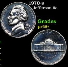Proof 1970-s Jefferson Nickel 5c Grades GEM++ Proof