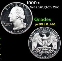 Proof 1990-s Washington Quarter 25c Grades GEM++ Proof Deep Cameo