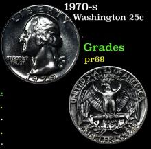 Proof 1970-s Washington Quarter 25c Grades GEM++ Proof