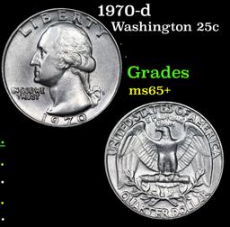 1970-d Washington Quarter 25c Grades GEM+ Unc