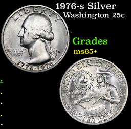 1976-s Silver Washington Quarter 25c Grades GEM+ Unc