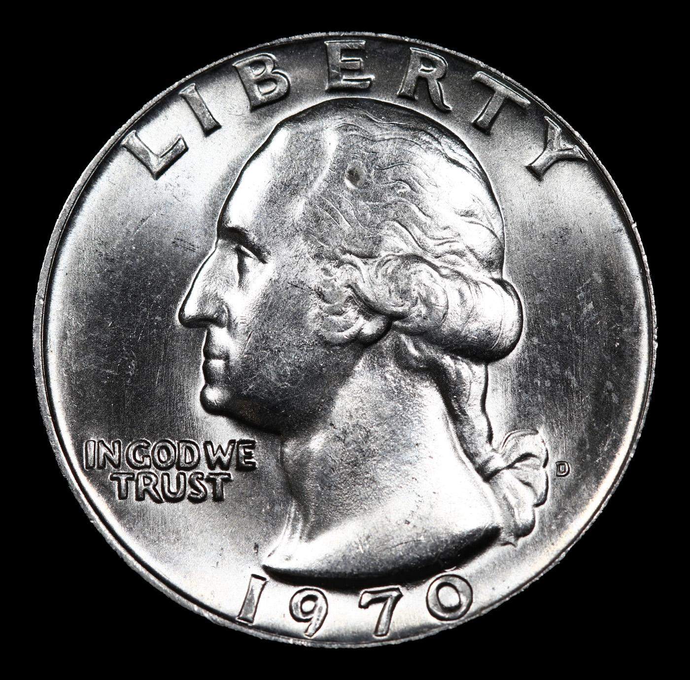 ***Auction Highlight*** 1970-d Washington Quarter Near Top Pop! 25c Graded ms67+ By SEGS (fc)