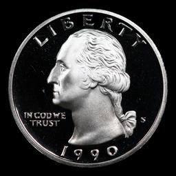 Proof 1990-s Washington Quarter 25c Grades GEM++ Proof Deep Cameo