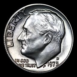 ***Auction Highlight*** 1975-d Roosevelt Dime Near Top Pop! 10c Graded Gem++ FT By USCG (fc)