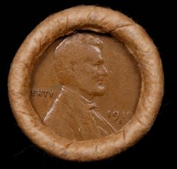 Small Cent Mixed Roll Orig Brandt McDonalds Wrapper, 1919-s Lincoln Wheat end, 1901 Indian other end