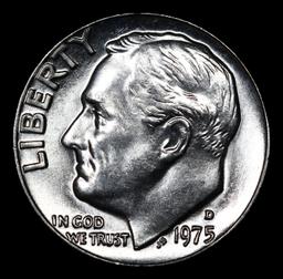 1975-d Roosevelt Dime 10c Grades GEM++ Unc