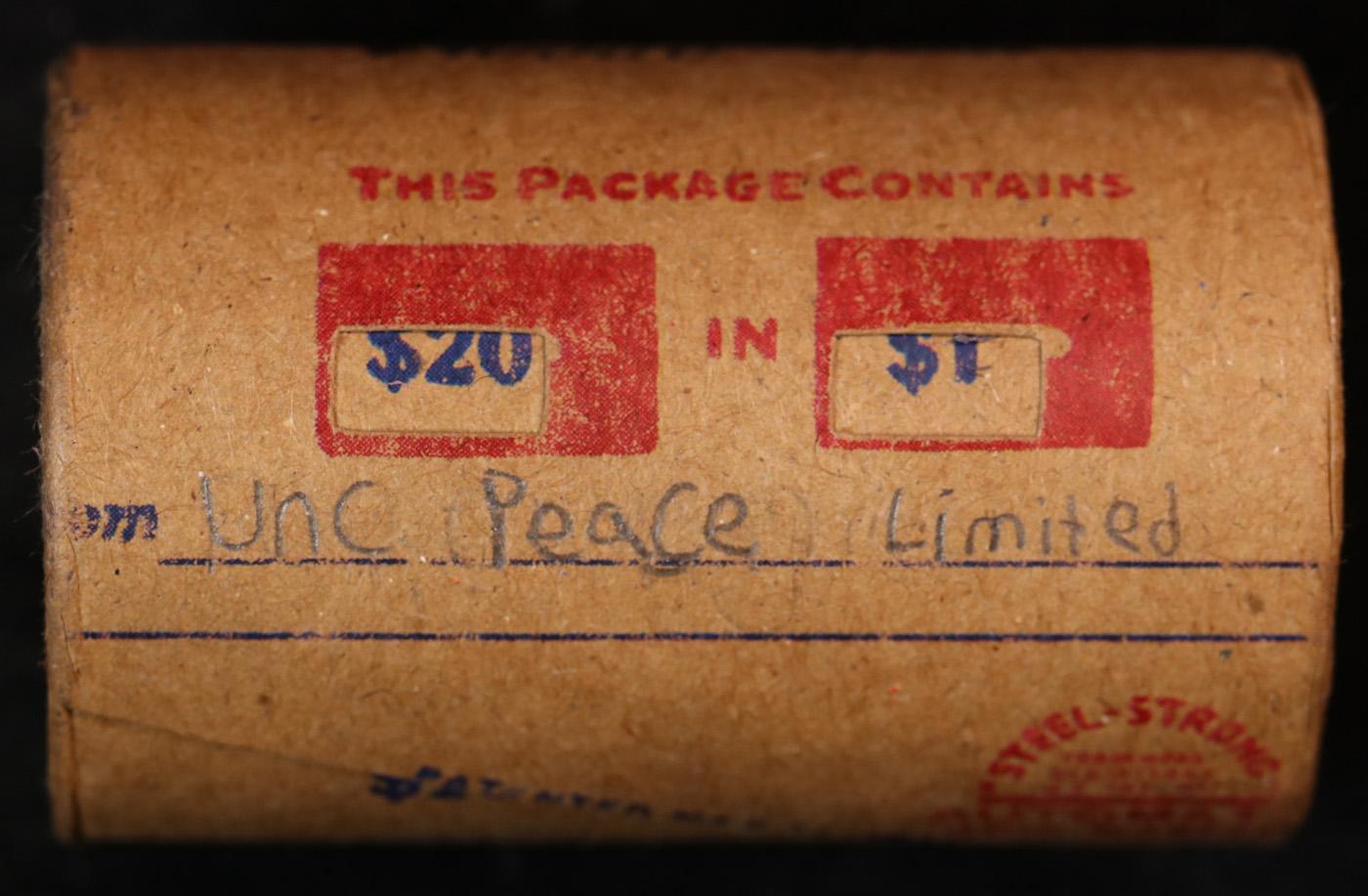 *Uncovered Hoard* - Covered End Roll - Marked "Unc Peace Limited" - Weight shows x20 Coins (FC)