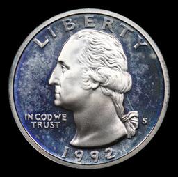 Proof 1992-s Silver Washington Quarter 25c Grades GEM++ Proof Deep Cameo