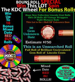 *BOGO* Buy This Great BU Red Unkown Date Shotgun Lincoln 1c Roll & Get 1 BU RED ROLL FREE. WOW!!! *B