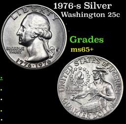 1976-s Silver Washington Quarter 25c Grades GEM+ Unc