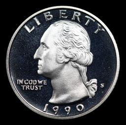 Proof 1990-s Washington Quarter 25c Grades GEM++ Proof Deep Cameo