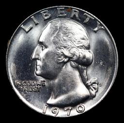 ***Auction Highlight*** 1970-d Washington Quarter Near Top Pop! 25c Graded ms67+ By SEGS (fc)