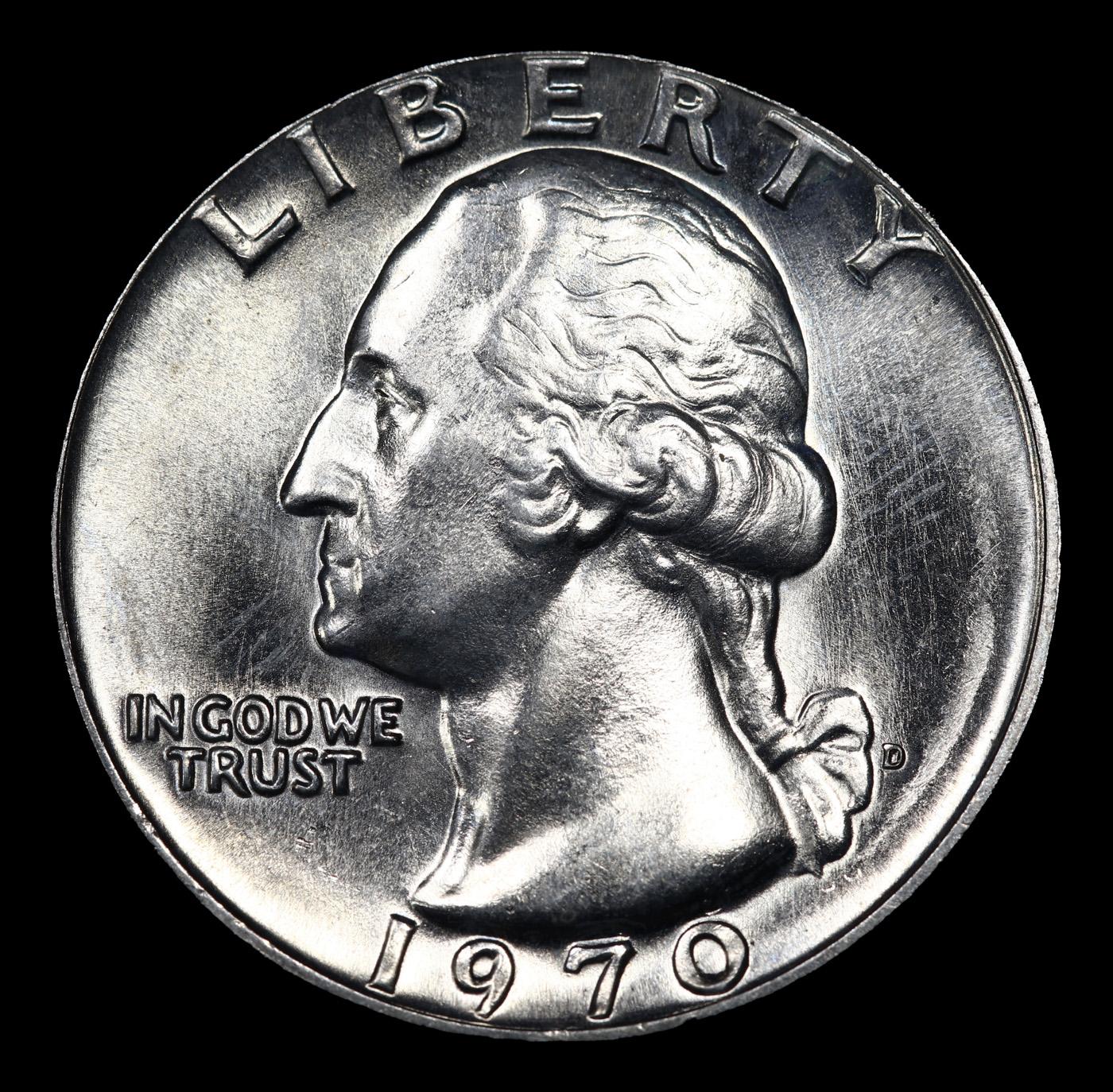 ***Auction Highlight*** 1970-d Washington Quarter Near Top Pop! 25c Graded ms67+ By SEGS (fc)