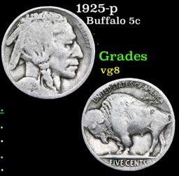 1925-p Buffalo Nickel 5c Grades vg, very good