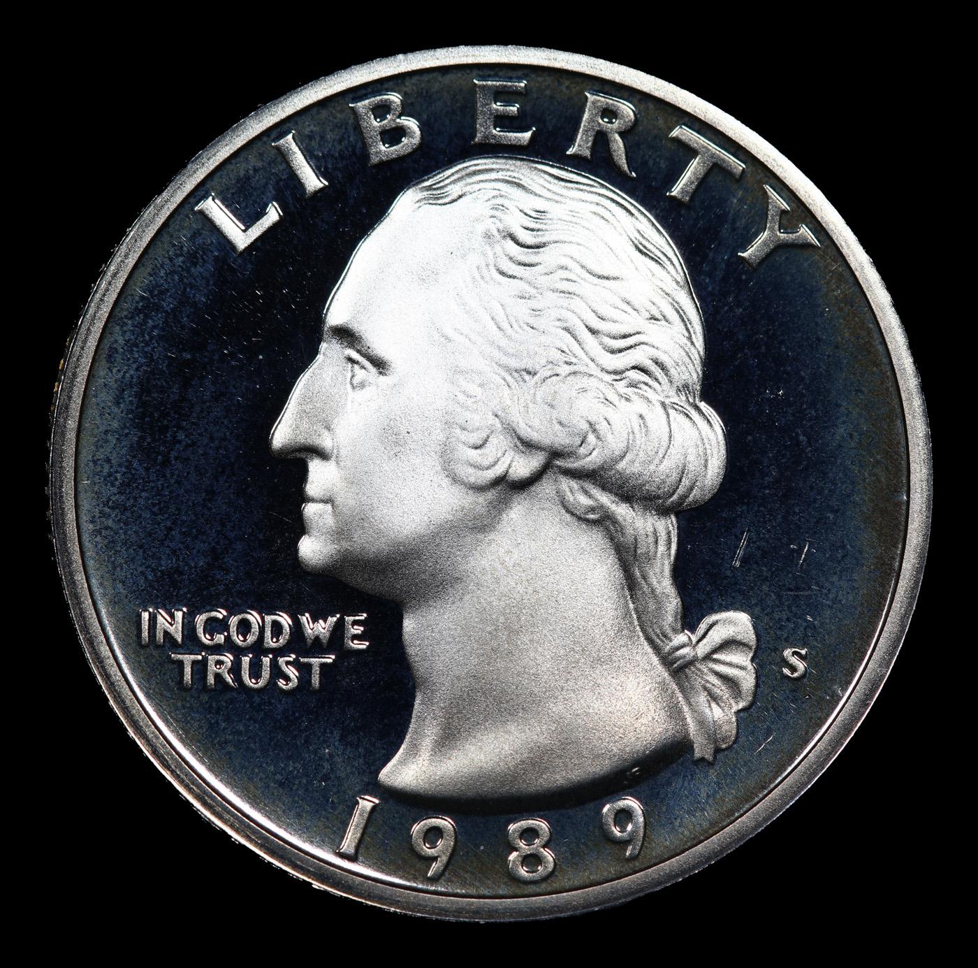 Proof 1989-s Washington Quarter 25c Grades GEM++ Proof Deep Cameo