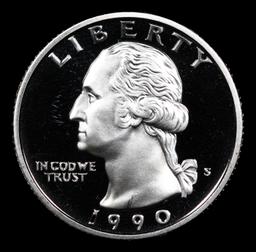 Proof 1990-s Washington Quarter 25c Grades GEM++ Proof Deep Cameo