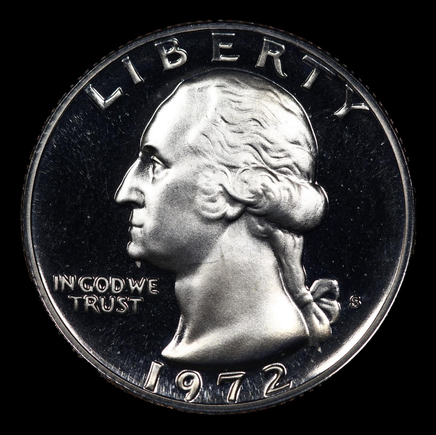 Proof 1972-s Washington Quarter 25c Grades GEM++ Proof Deep Cameo