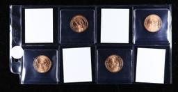 Great Page of 4 US Presidential Dollar Coins