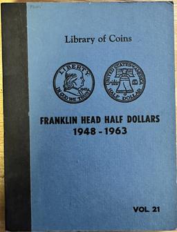 "Library of Coins" Collectors Book - No Coins - Franklin Head Half Dollars 1948-1963