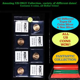 Great Page of 4 US Presidential Dollar Coins