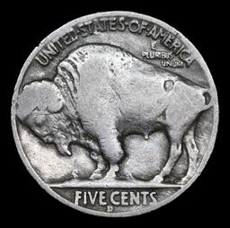 1934-d Buffalo Nickel 5c Grades vg+