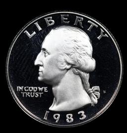 Proof 1983-s Washington Quarter 25c Grades GEM++ Proof Deep Cameo