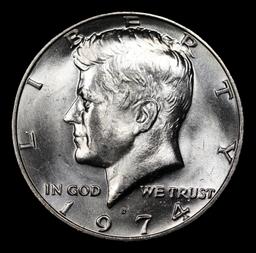 1974-d Kennedy Half Dollar 50c Grades GEM++ Unc