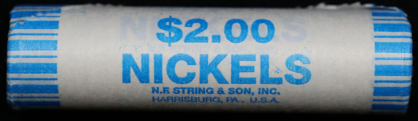 BU Shotgun Jefferson 5c roll, 2002-p 40 pcs N.F. String & Son $2 Nickel Wrapper