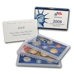 2008 Mint Proof Set In Original Case! 14 Coins Inside!