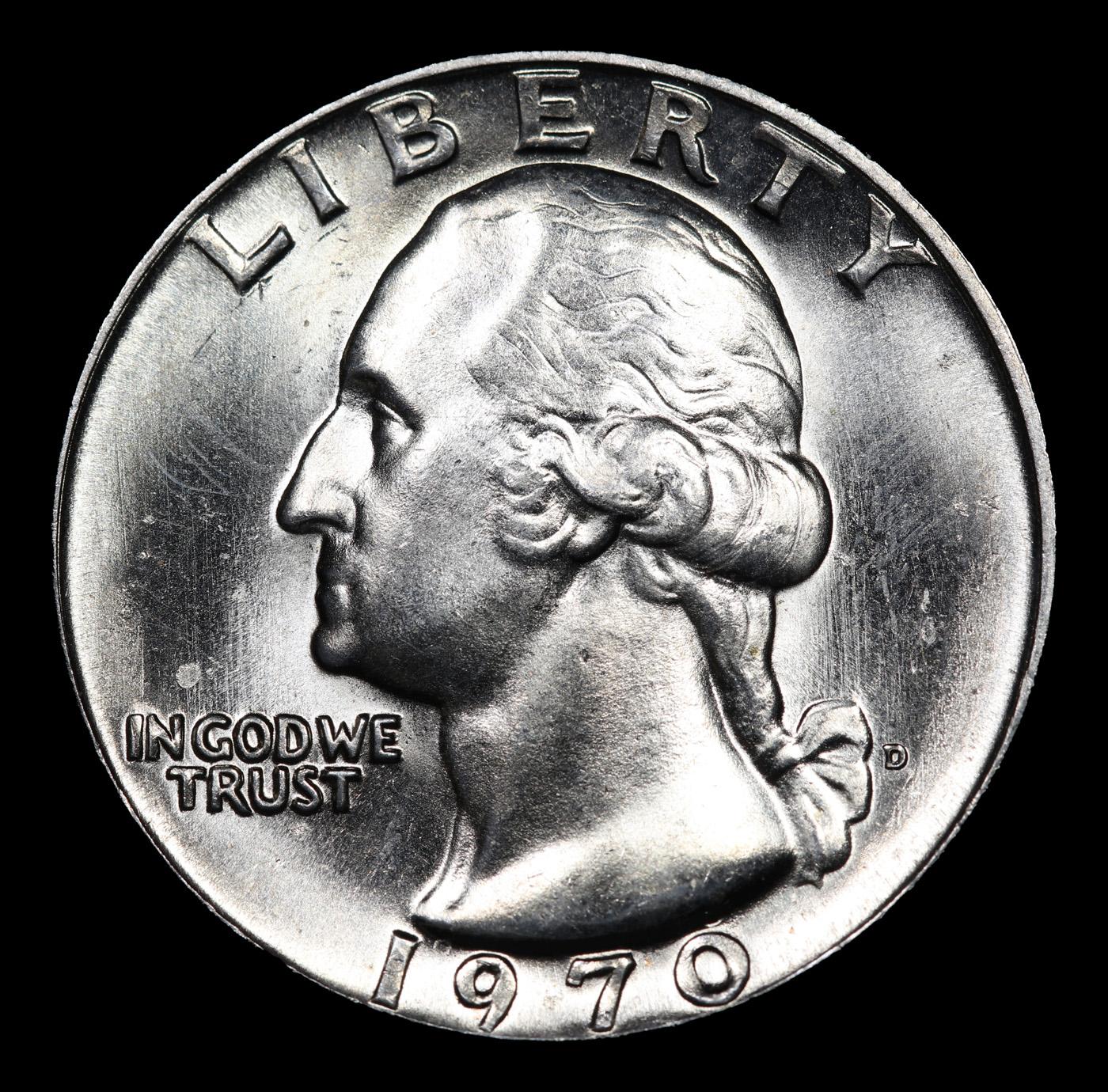 1970-d Washington Quarter 25c Grades GEM++ Unc