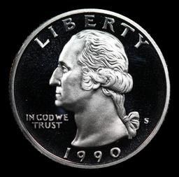 Proof 1990-s Washington Quarter 25c Grades GEM++ Proof Deep Cameo