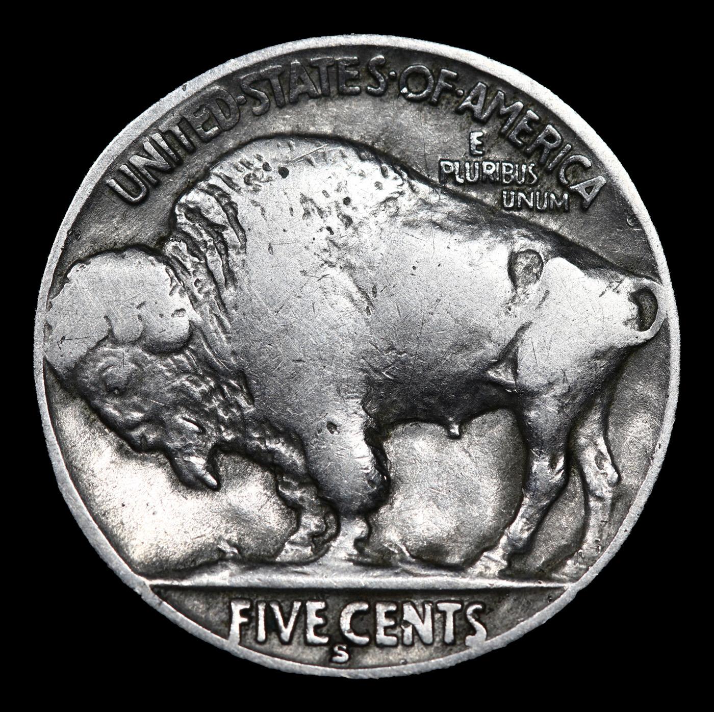 1935-s Buffalo Nickel 5c Grades vg+