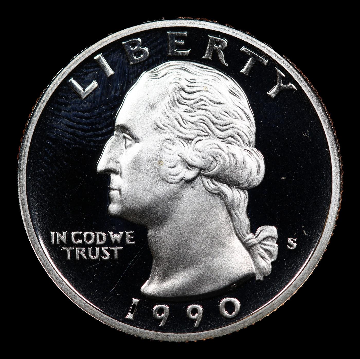 Proof 1990-s Washington Quarter 25c Grades GEM++ Proof Deep Cameo