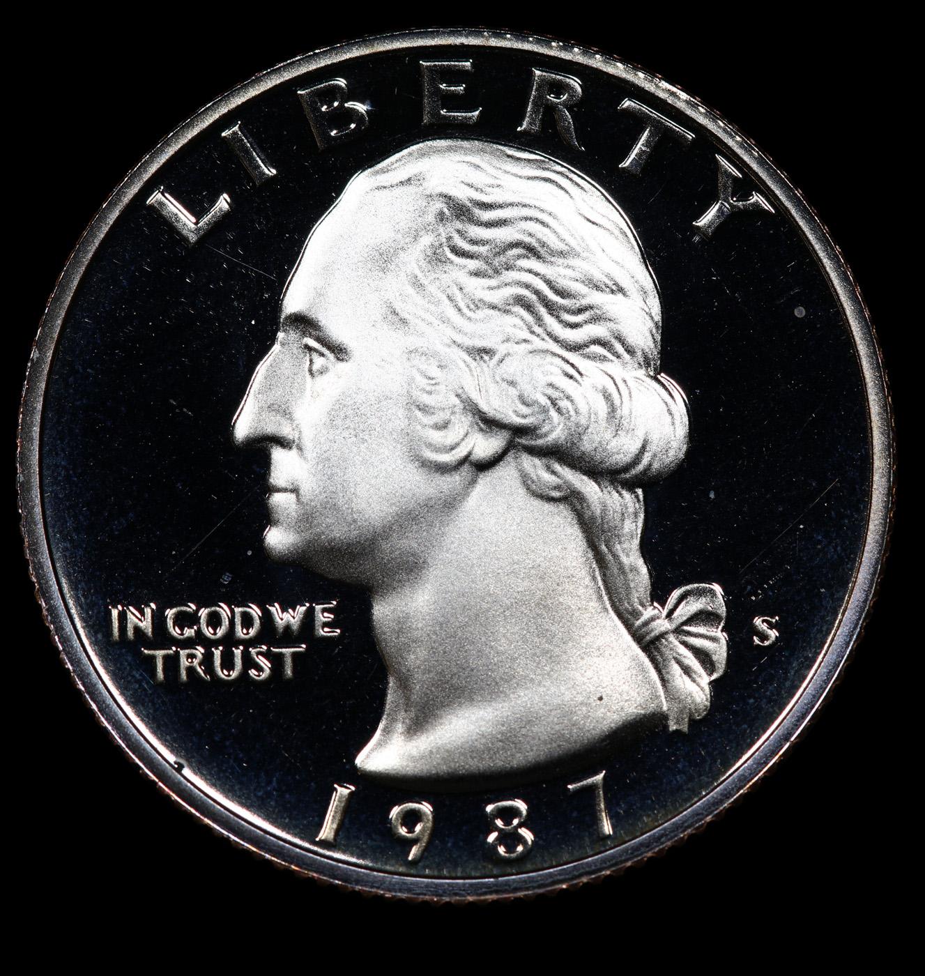 Proof 1987-s Washington Quarter 25c Grades GEM++ Proof Deep Cameo