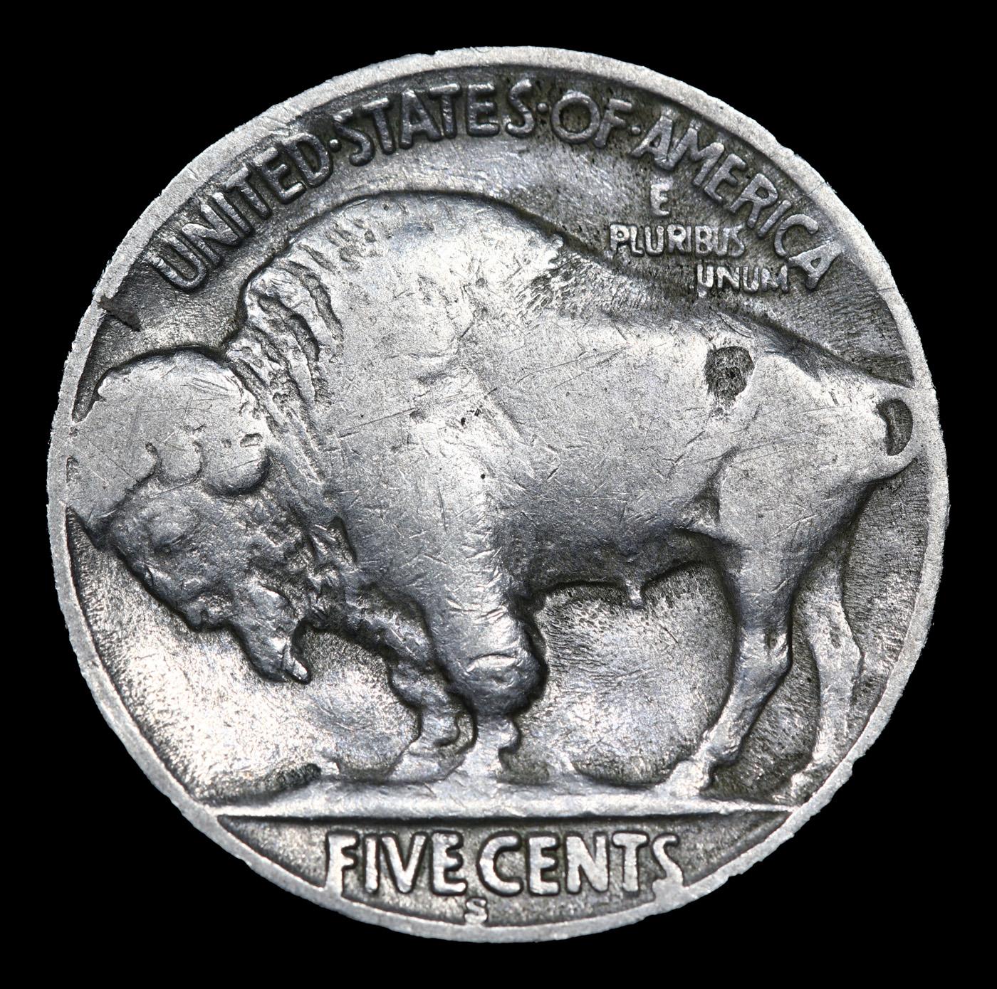 1936-p Buffalo Nickel 5c Grades vf+