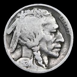 1924-p Buffalo Nickel 5c Grades vg+