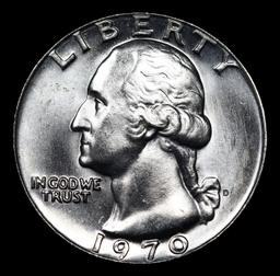 ***Auction Highlight*** 1970-d Washington Quarter Near Top Pop! 25c Graded ms67+ By SEGS (fc)