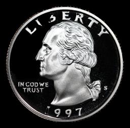 Proof 1997-s Washington Quarter 25c Grades GEM++ Proof Deep Cameo