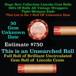 *BOGO* Buy This Great BU Red Unknown Date Shotgun Lincoln 1c Roll & Get 1 BU RED ROLL FREE. WOW!!! *