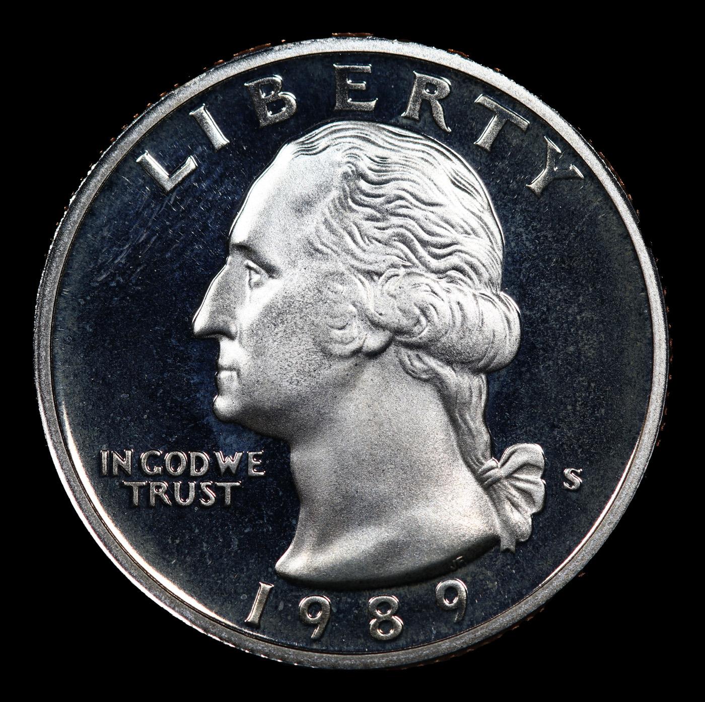 Proof 1989-s Washington Quarter 25c Grades GEM++ Proof Deep Cameo