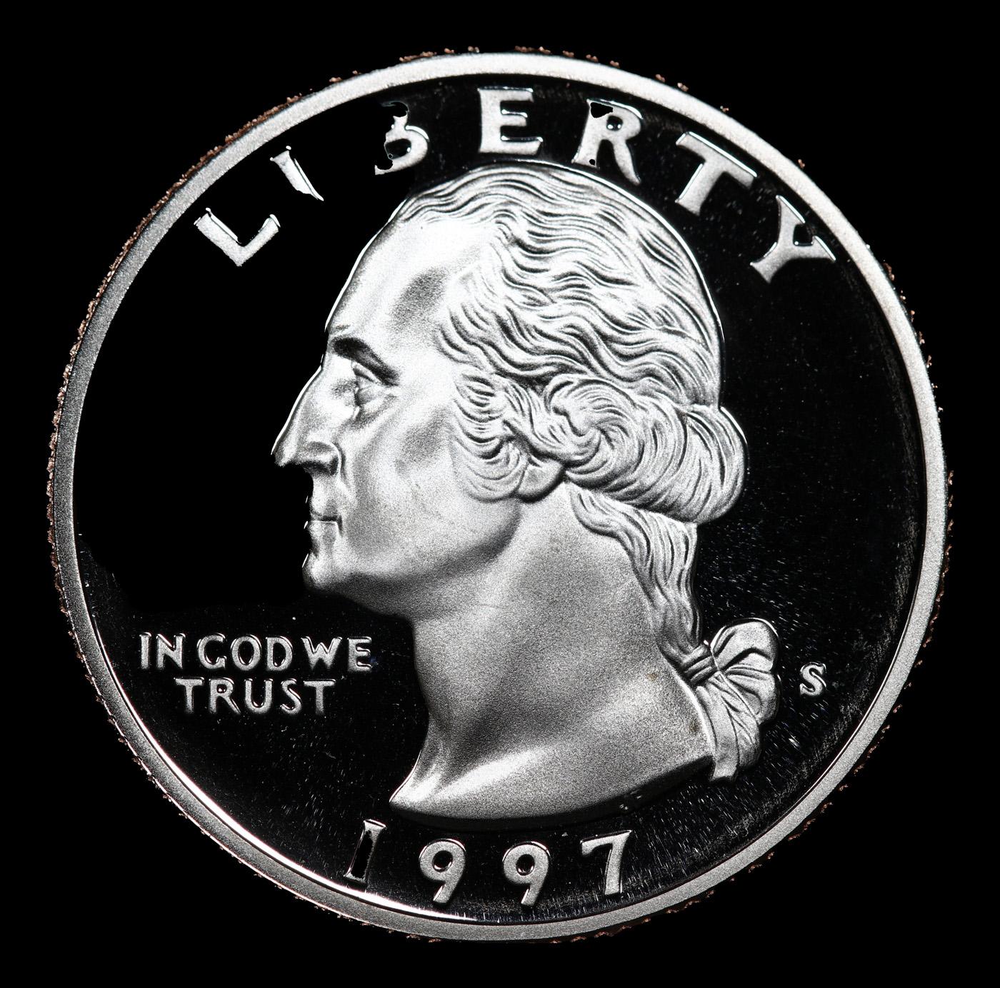 Proof 1997-s Washington Quarter 25c Grades GEM++ Proof Deep Cameo