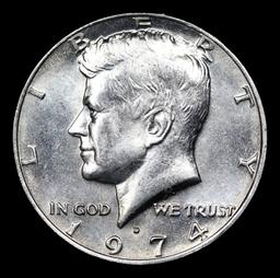 1974-d Kennedy Half Dollar 50c Grades GEM++ Unc