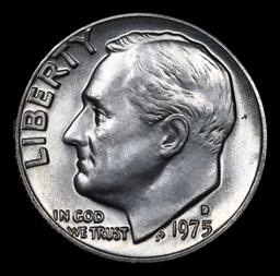 1975-d Roosevelt Dime 10c Grades GEM++ Unc