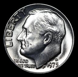 ***Auction Highlight*** 1975-d Roosevelt Dime Near Top Pop! 10c Graded Gem++ FT By USCG (fc)