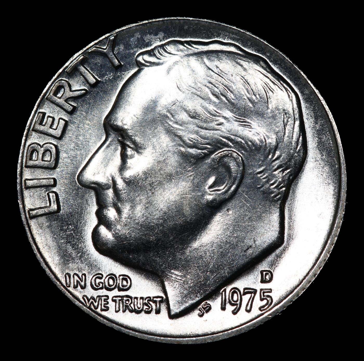 1975-d Roosevelt Dime 10c Grades GEM++ Unc